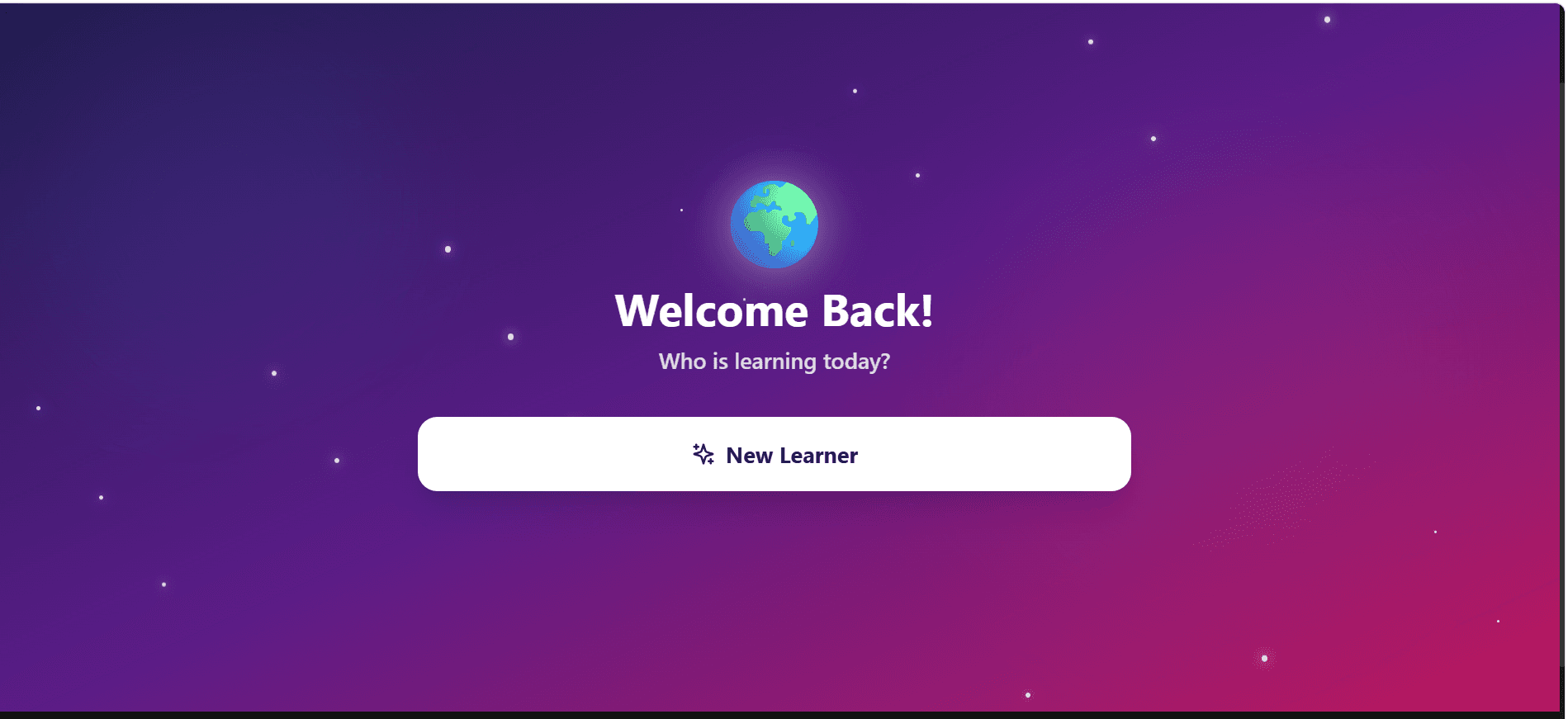 A structured learning experience interface